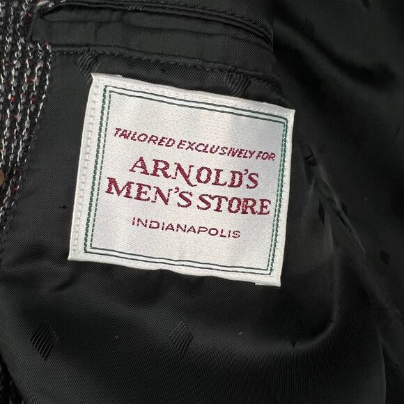 Men’s 41 L 100% Wool Sport Coat Micro Stripe 2 Button - Picture 6 of 8